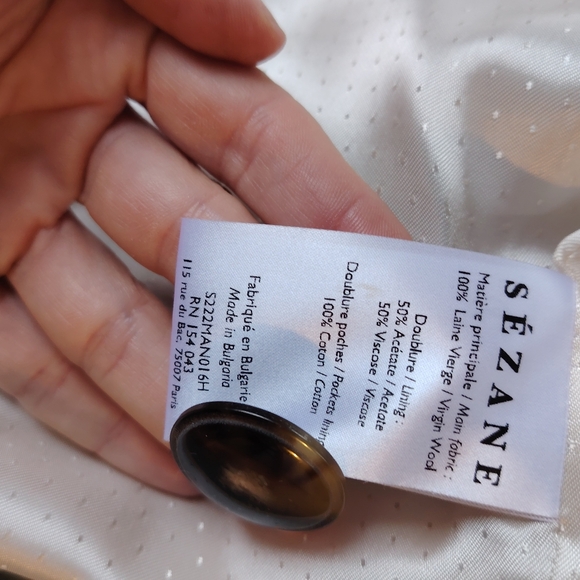 Sezane Léo Wool Short Coat - Picture 10 of 12